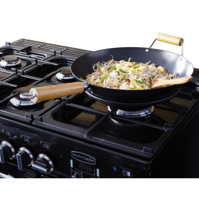 Rangemaster PDL90DFFCB/C PROFESSIONAL DELUXE 90cm Dual Fuel Cooker, Charcoal Bk