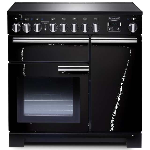 Rangemaster 97870 (PDL90EIGB/C) PROFESSIONAL DELUXE 90cm Induction Range Cooker, Black