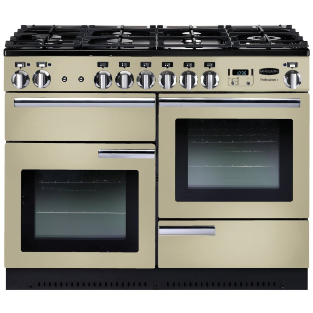 Rangemaster PROP110DFFCR/C PROFESSIONAL PLUS 110cm Dual Fuel Range Cooker, Cream