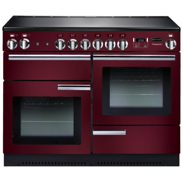 Rangemaster PROP110ECCY/C PROFESSIONAL PLUS 110cm Ceramic Range Cooker, Cranberry