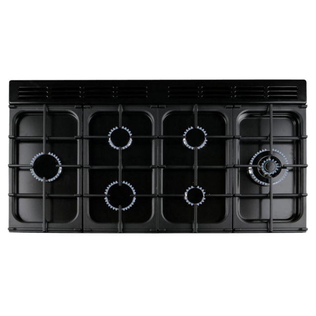 Rangemaster PROP110NGFGB/C PROFESSIONAL PLUS 110cm Gas Range Cooker, Black