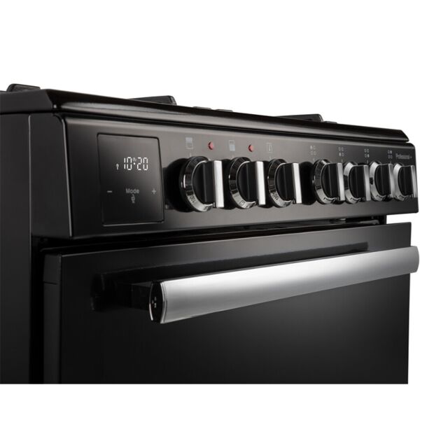 Rangemaster PROPL60DFFBL/C Professional+ 60cm Dual Fuel Freestanding Cooker, Black