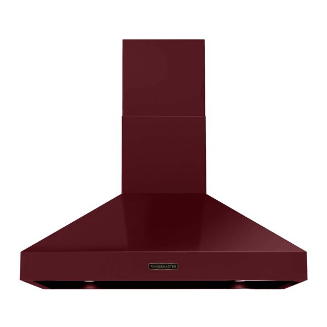 Rangemaster RDLXHD100PBOR/AB1 Rangemaster Deluxe Hood 100cm Bordeux / Antique Brass