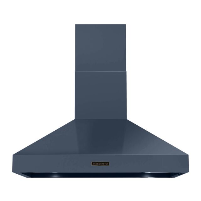 Rangemaster RDLXHD100PSTB/AB1 Rangemaster Deluxe Hood 100cm Stone Blue / Antique Brass