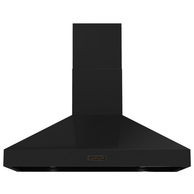 Rangemaster RDLXHD110PGBL/AB1 Deluxe Hood 110cm Gloss Black / Antique Brass