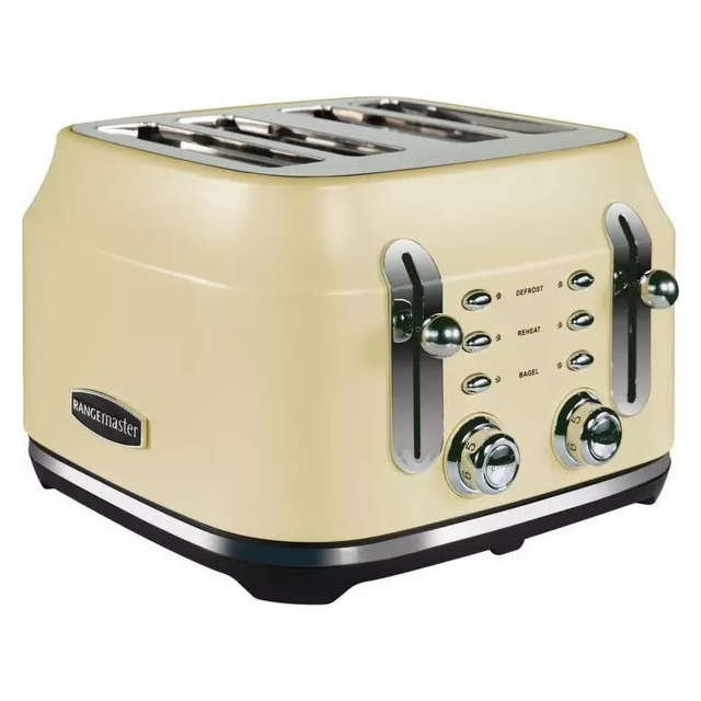 Rangemaster RMCL4S201CM 4 Slice Toaster - Matte Cream