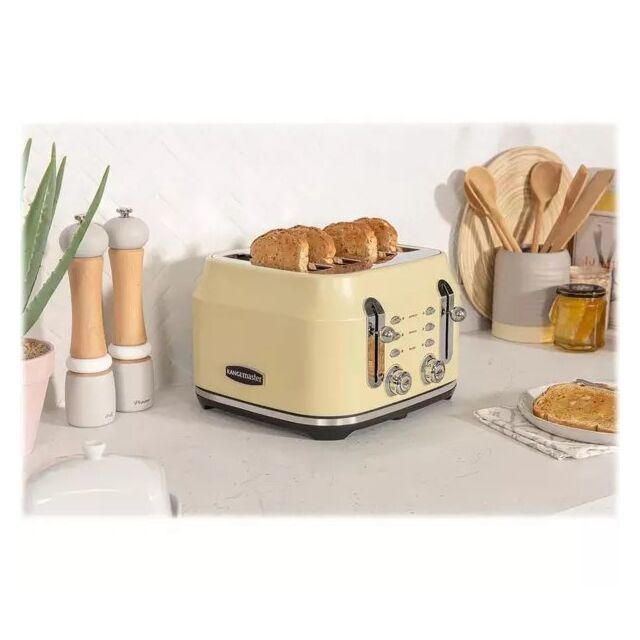 Rangemaster RMCL4S201CM 4 Slice Toaster - Matte Cream