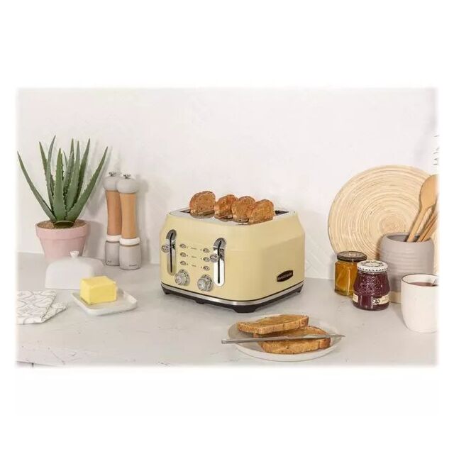 Rangemaster RMCL4S201CM 4 Slice Toaster - Matte Cream
