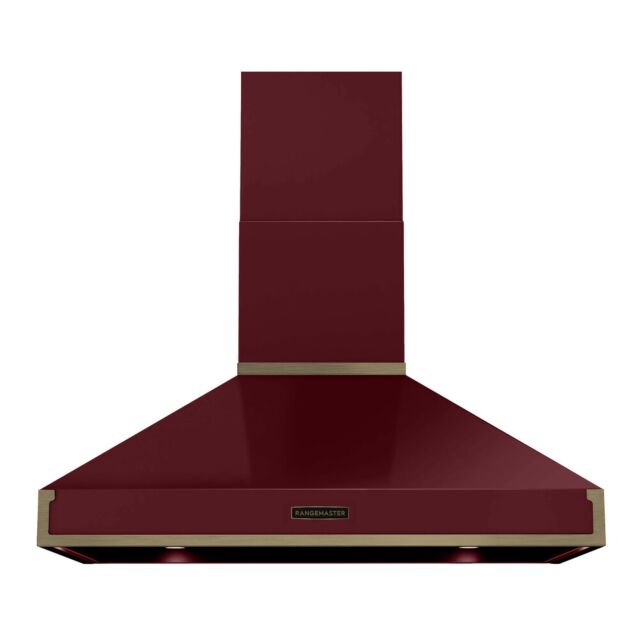 Rangemaster RPREHD100PBOR/AB1 Prestige Hood 100cm Bordeux / Antique Brass