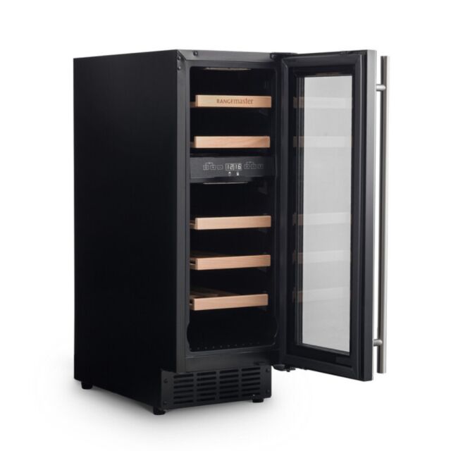 Rangemaster RWC3018BL/ 30cm 18 Bottle Wine Cabinet, Black