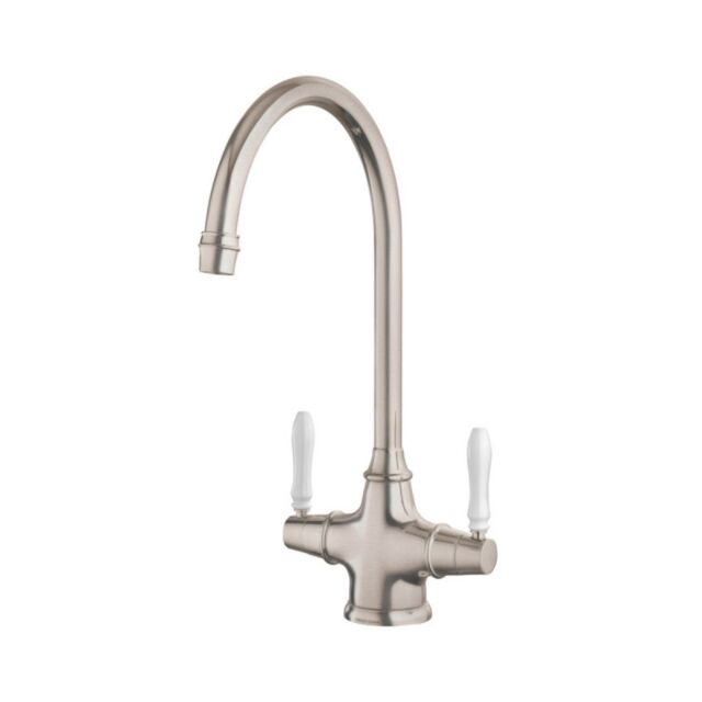 Rangemaster TBM1BF/ Belfast Dual Lever Monobloc Tap, Brushed finish