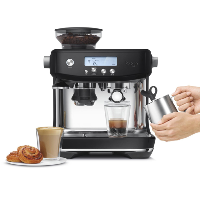 Sage SES878BTR4GEU1 The Barista Pro Coffee Machine, Black Truffle