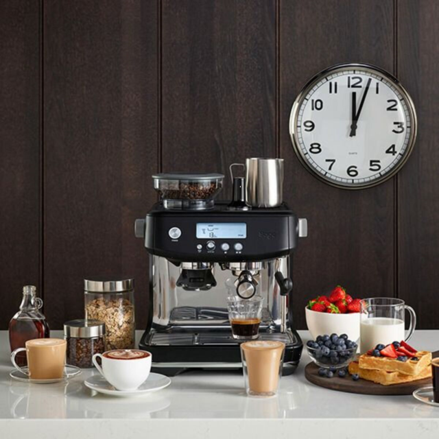 Sage SES878BTR4GEU1 The Barista Pro Coffee Machine, Black Truffle