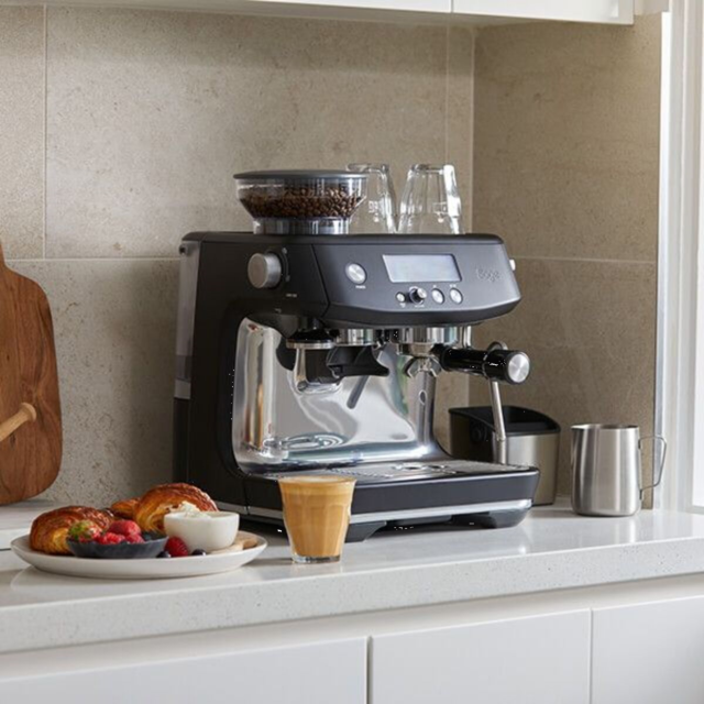 Sage SES878BTR4GEU1 The Barista Pro Coffee Machine, Black Truffle