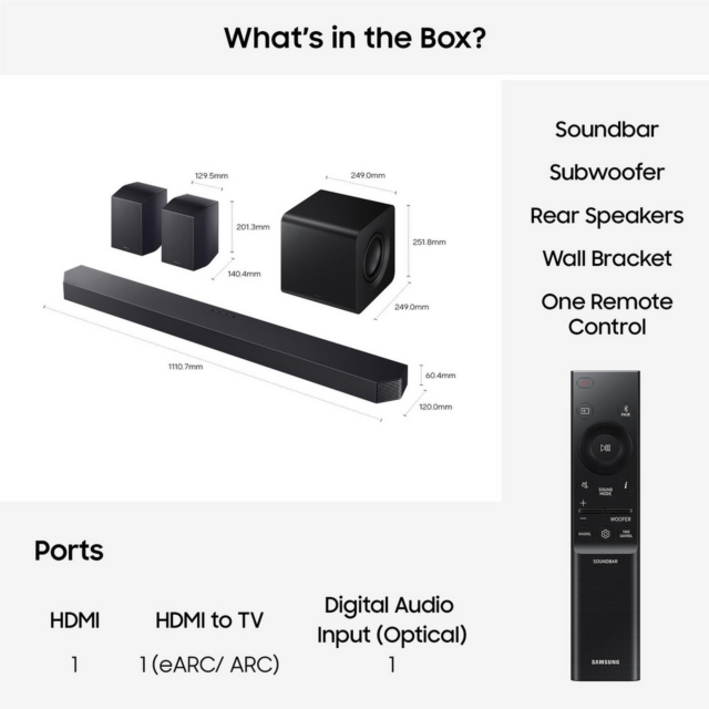 Samsung HW-Q930XU 9.1.4ch Wireless Soundbar Titan Black