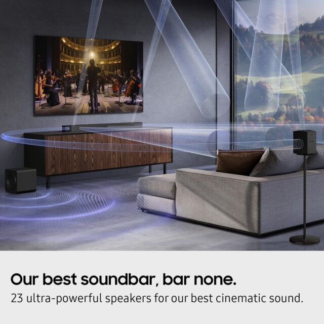 Samsung HW-Q990F/XU 11.1.4ch Q-Series Soundbar with Subwoofer & Rear Speakers - Titan Black