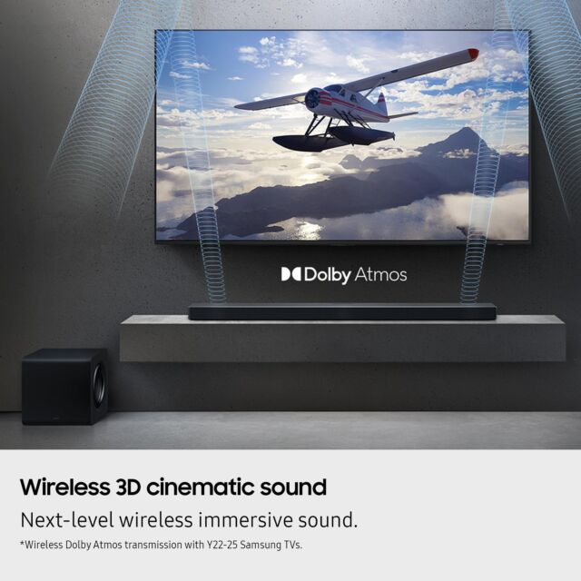 Samsung HW-QS700F/XU 3.1.2ch Q-Series Soundbar with Subwoofer - Titan Black