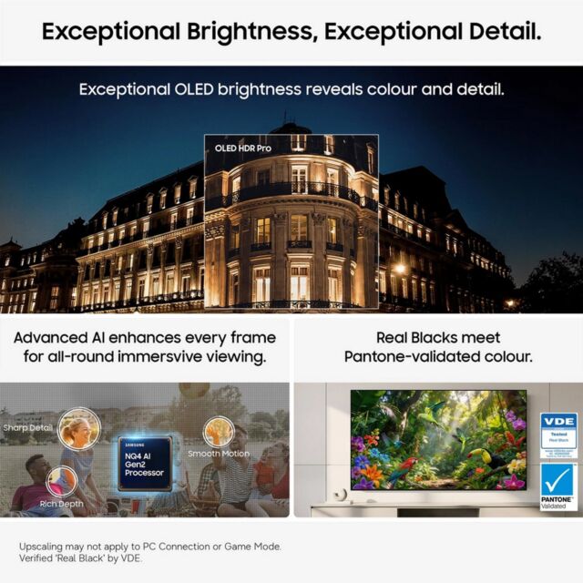 Samsung QE55S95HFTXXU 55inch OLED Glare Free Vision AI Smart TV