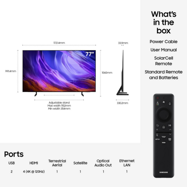 Samsung QE77S85HAEXXU 77inch OLED AI Smart TV