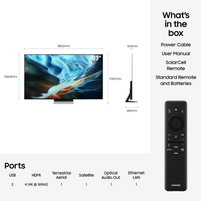 Samsung QE83S90HAEXXU 83inch OLED AI Smart TV