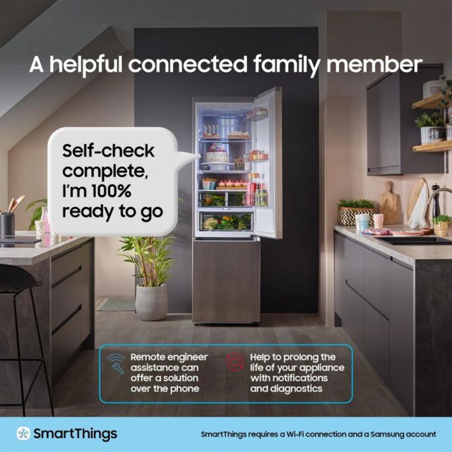 Samsung RB38C636DB1 Fridge Freezer - 59.5cm Black