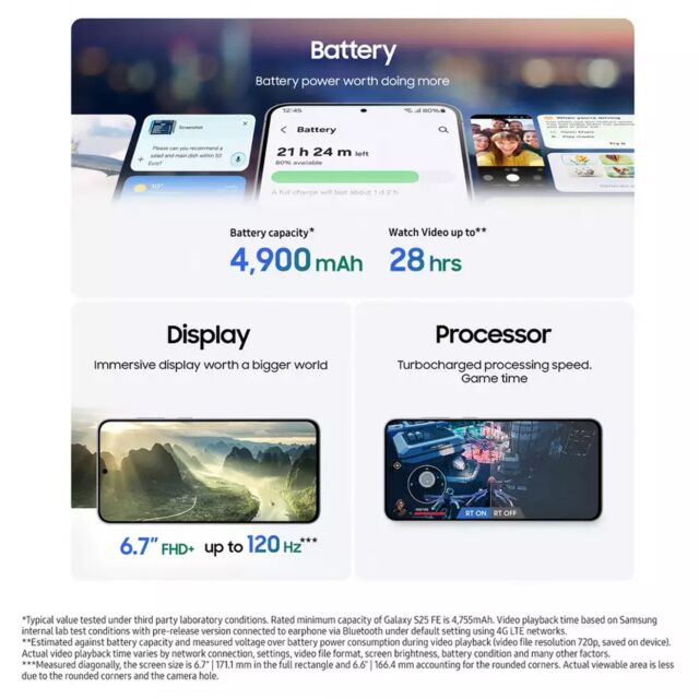 Samsung SM-S731BZKDEUB S25 FE S731B/DS 8/128Gb Jet Black