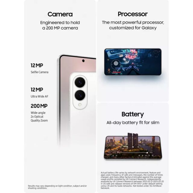 Samsung SM-S937BLBGEUB S25 Edge S937 5G Ds 12Gb Ram 512Gb, Titanium Icy Blue