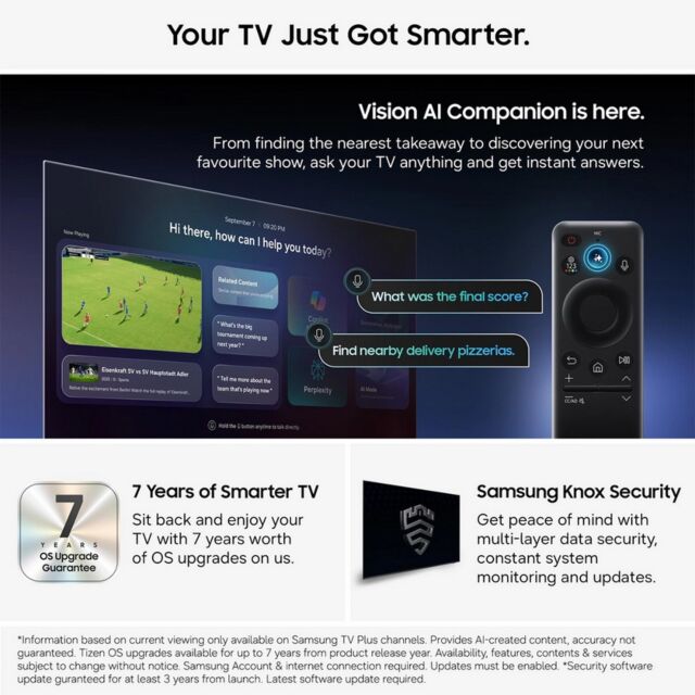 Samsung UE55M70HAKXXU 55inch 4K Mini LED Vision AI Smart TV