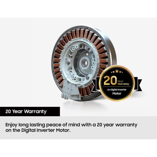 Samsung WD18DB8995BZT1 Series 9 Bespoke Ai All-In-One Washer Dryer, Large Capacity 18Kg/11Kg, Dark Silver