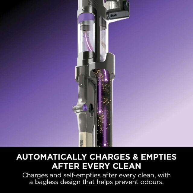 Shark IP3251UKT PowerDetect Clean + Empty Cordless Pet Vacuum Cleaner - 70 Minutes Run Time, White/Java Grey
