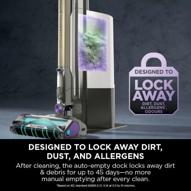 Shark IP3251UKT PowerDetect Clean + Empty Cordless Pet Vacuum Cleaner - 70 Minutes Run Time, White/Java Grey