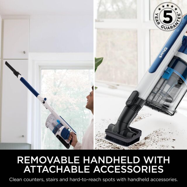 Shark IZ380UK PowerPro Cordless Stick Vacuum Cleaner - 50 Minutes Run Time - Navy Metallic