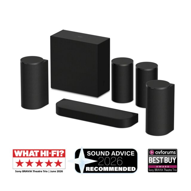 Sony HTA8KIT.CEK BRAVIA 5.1ch - 7.1chBRAVIA Theatre Trio Surround Sound by Dolby Atmos? - Black