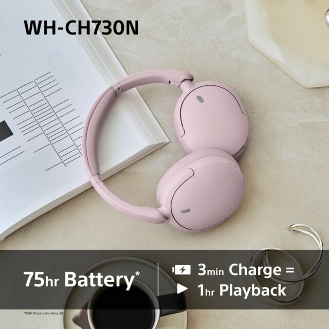 Sony WHCH730NP.CE7 Wireless Noise Cancelling Over ear headphones - Pink