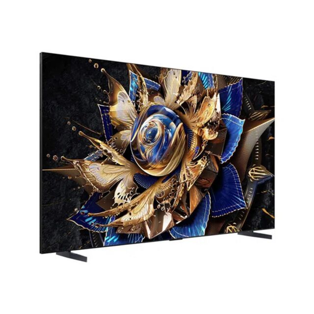 TCL 115X955K 115inch QLED 4K TV - Brushed titanium metal front