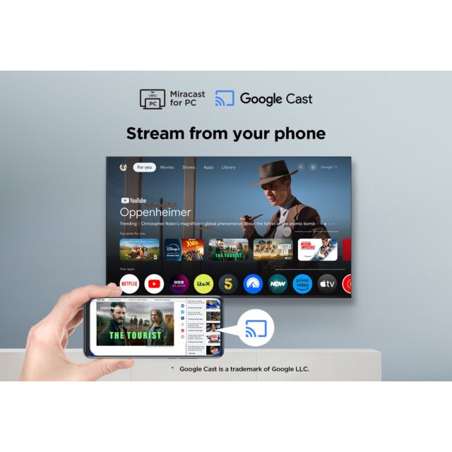 TCL 43V6C-UK 43inch 4K Direct LED HDR Google TV