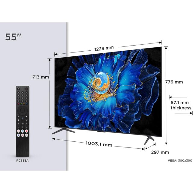 TCL 55C6KS-UK 55inch 4K Ultra HD QD-Mini LED TV
