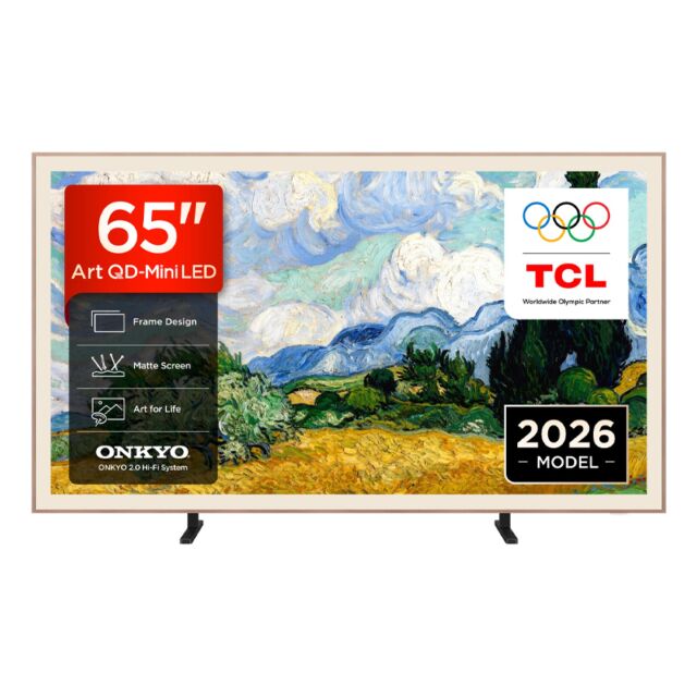 TCL 65A400 PRO-UK 65inch 4K Ultra HD Qd-Mini Led Ai Art TV - Black