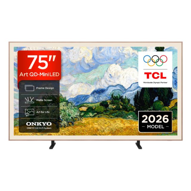 TCL 75A400 PRO-UK 75inch 4K Ultra HD Qd-Mini Led Ai Art TV - Black