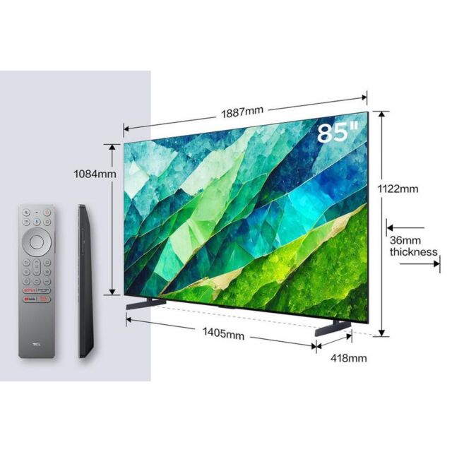 TCL 85C855K 85inch 4K QLED HDR Premium Google TV