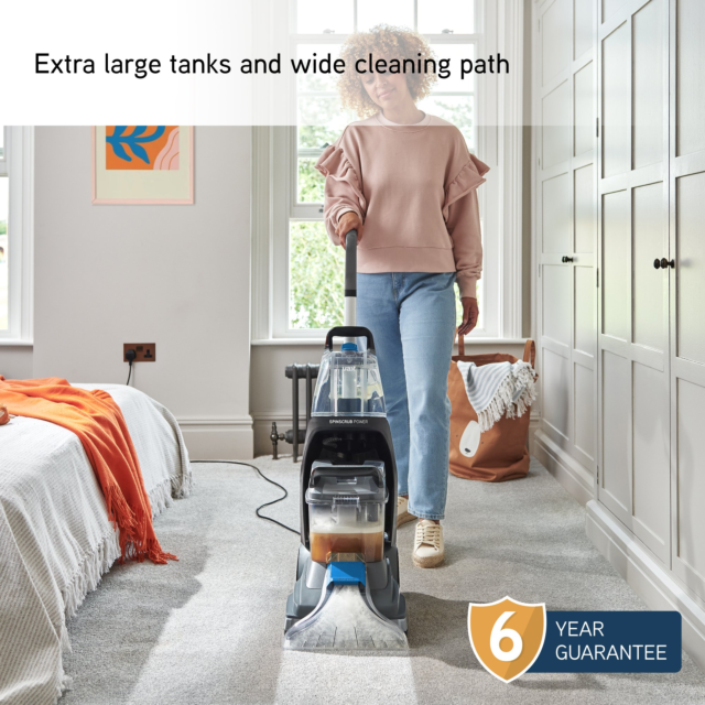 VAX CDCW-SSXS  SpinScrub Power Carpet Washer - Grey & Tiger Blue