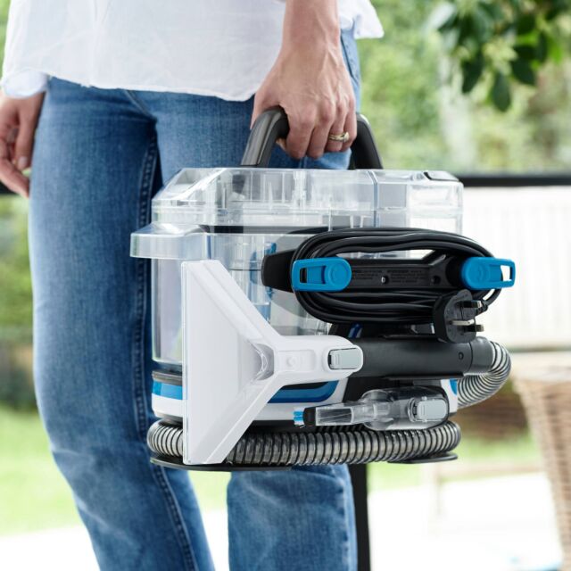 Vax CDSW-MPXPKIT SpotWash Home Duo Carpet Washer with extra 1.5L Spot Wash Antibacterial Solution – Blue