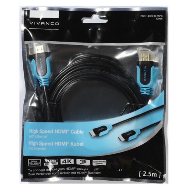 Vivanco 42956 PRO high Speed 2.5M HDMI Cable