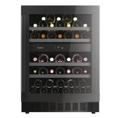 Haier HAKWBD 60 UK Wine Bank 60 Series 6 Wine Cooler, 44 Bottles, Black