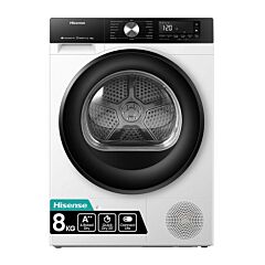 Hisense DH3S802BW3 3S Series Wifi-Enabled 8Kg Heat Pump Tumble Dryer - White