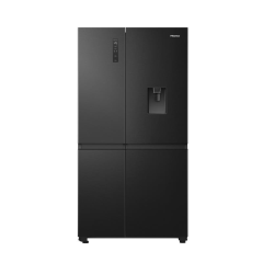 Hisense RS840N4WFE E Rated American Side-by-Side Fridge Freezer, Black