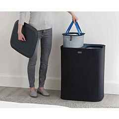Joseph Joseph 50004 Tota 90L Black Laundry Separation Basket