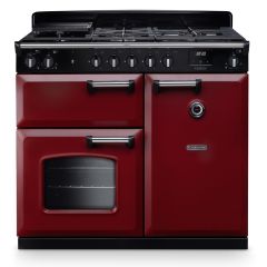 Rangemaster CL100DFPBOR/CM1 Classic 100cm Dual Fuel Cooker, Bordeaux/Chrome (2025)