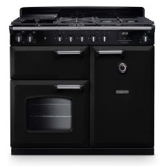 Rangemaster CL100DFPGBL/CM1 Classic 100cm Dual Fuel Cooker, Black/Chrome (2025)