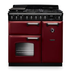 Rangemaster CLDL90DFPBOR/CM1 Classic Deluxe 90cm Dual Fuel Bordeaux/Chrome